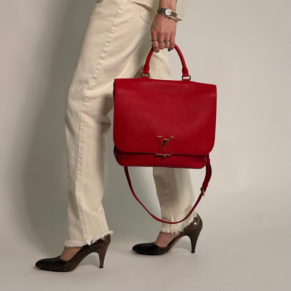 Louis Vuitton Volta Taurillon Coquelicot Red Leather Shoulder Bag